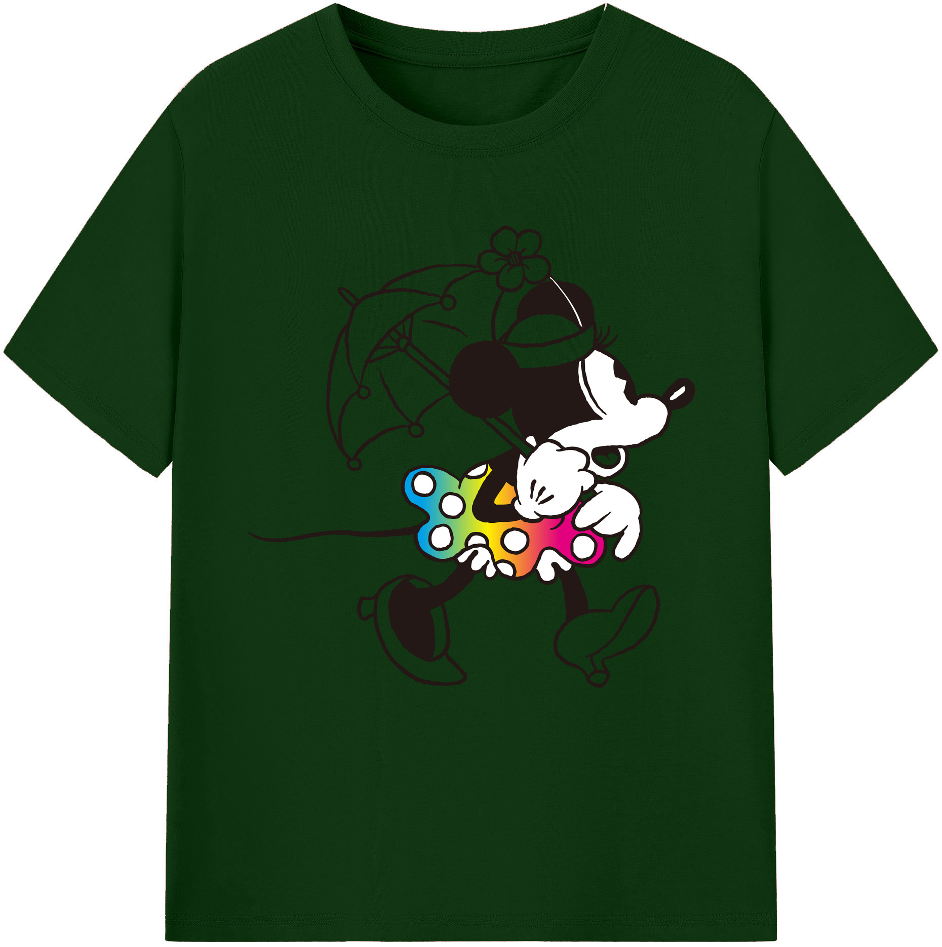 （画像用） ミッキーマウス Mickey Mouse 綿100％半袖Tシャツ（フロントプリント）